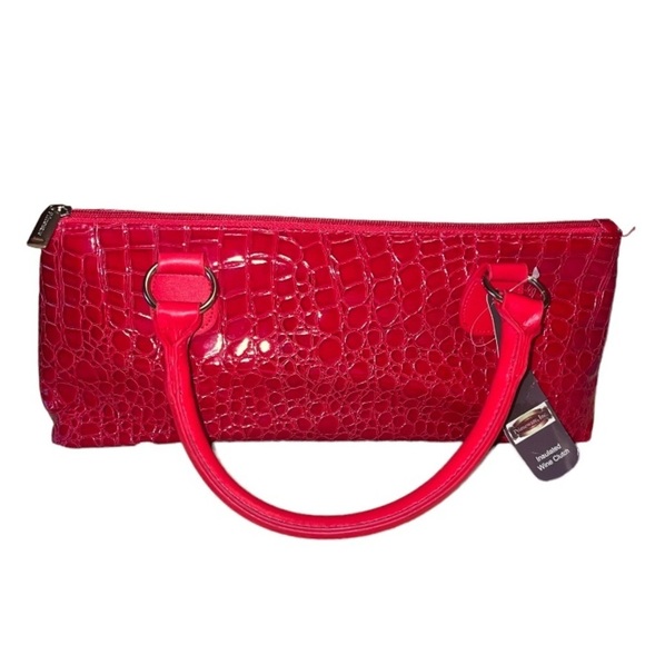 SOLD -  Red primeware insulated wine clutch without corkscrew, can be lunch bag - Picture 2 of 12